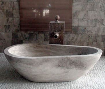 stone bathtub