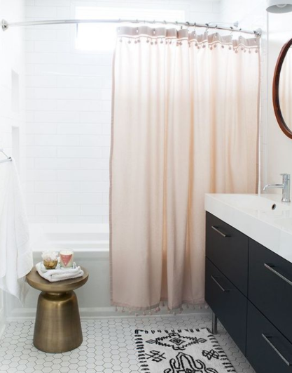 tirai kamar mandi motif polos