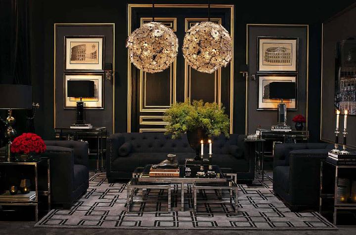 dekor rumah hitam elegan