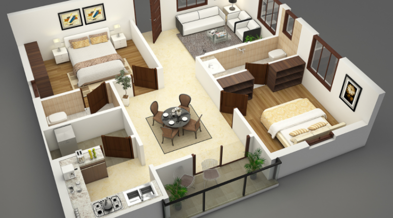 denah rumah minimalis modern
