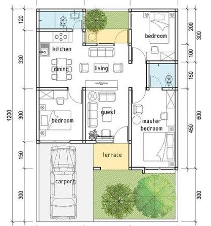 denah rumah minimalis terbaik
