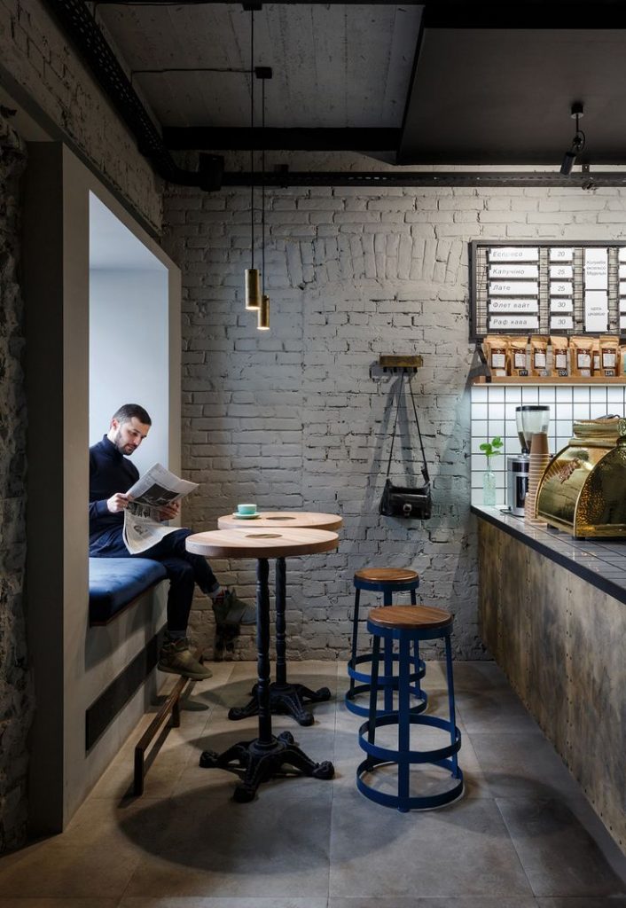 desain cafe mini industrial