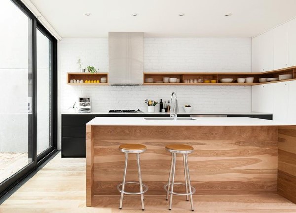 kitchen set sederhana dengan minibar