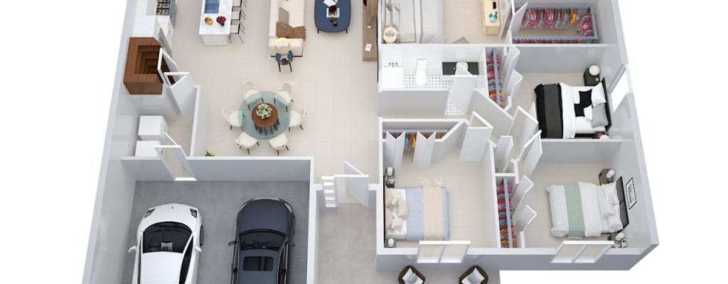 Denah rumah modern minimalis 