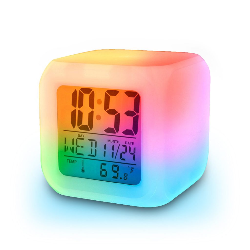 Jam dinding digital model pelangi