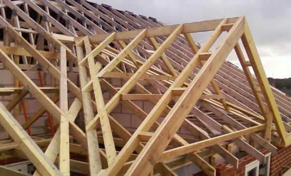 rangka atap kayu