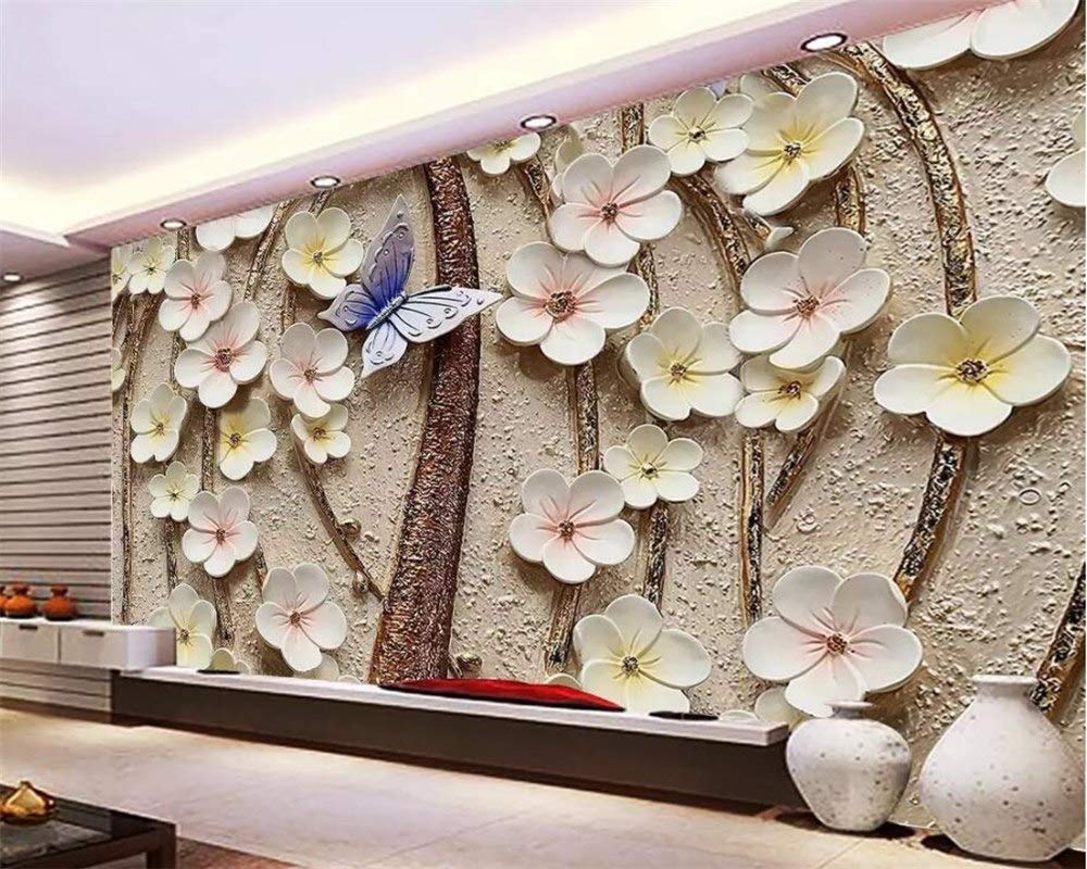 Wallpaper Dinding 3d Tema Bunga