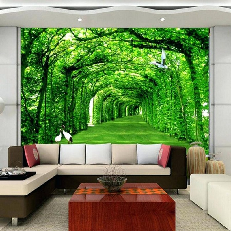 Wallpaper 3d Dinding Alam Pepohonan