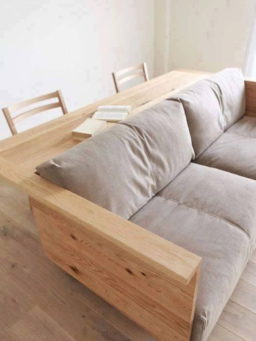 meja lipat dengan sofa