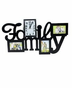 Jam Dinding Frame Family Hitam jogja