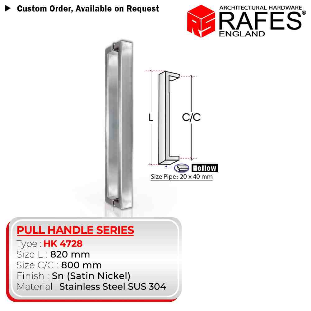 ukuran pull handle 20x40 mm