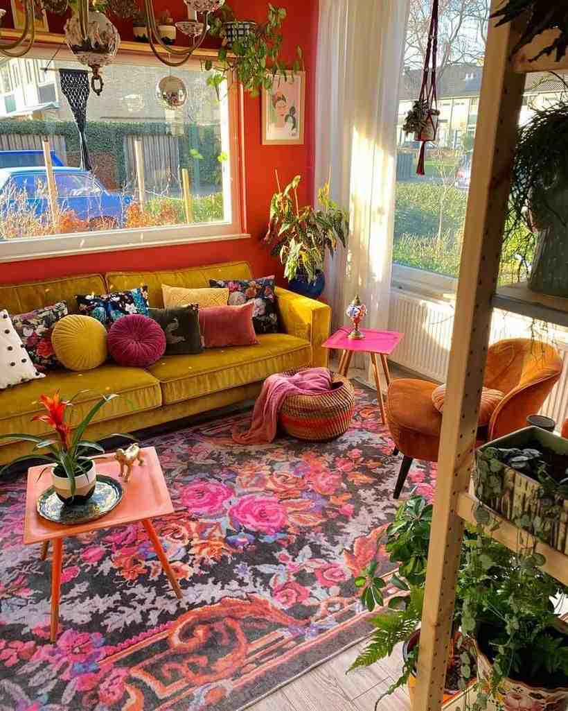 karpet bunga bohemian