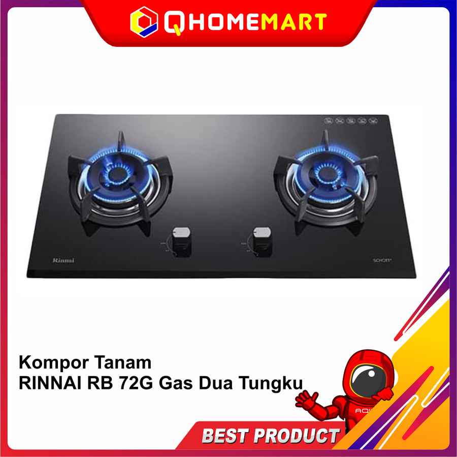 Kompor Tanam RINNAI RB 72G 2 tungku
