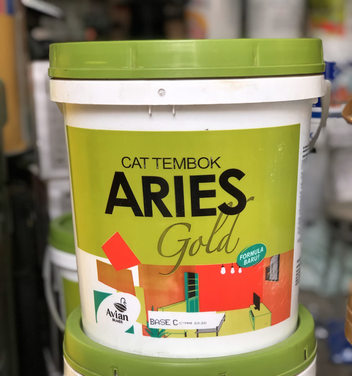 contoh penggunaan cat aries gold 