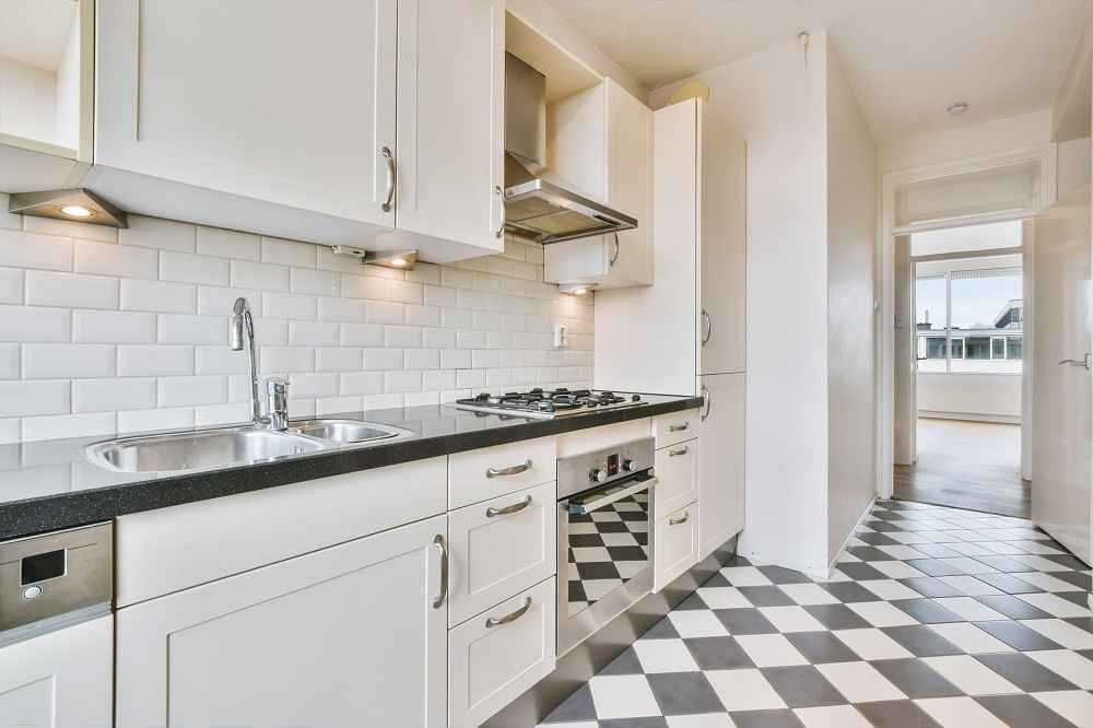 keramik dapur hitam putih