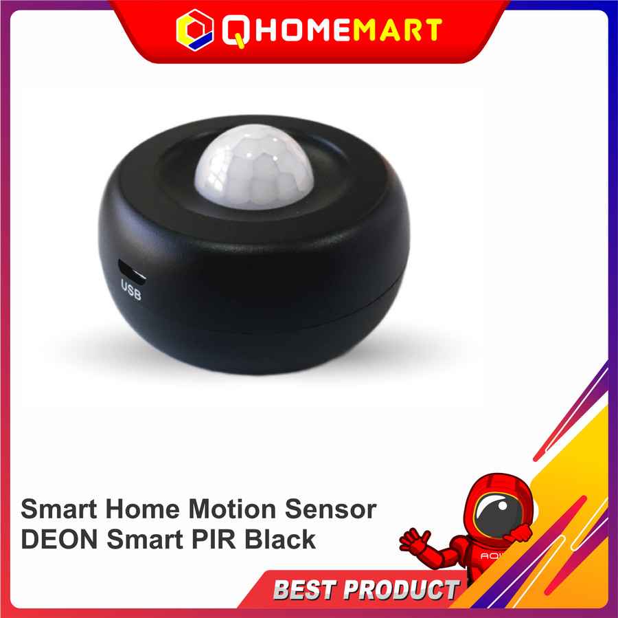 smart home motion sensor smart pir black