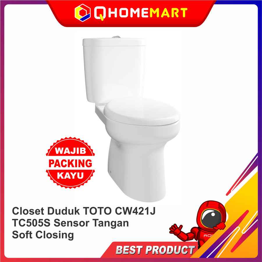 Closet Duduk TOTO CW421J TC505S Sensor Tangan Soft Closing 2 jutaan