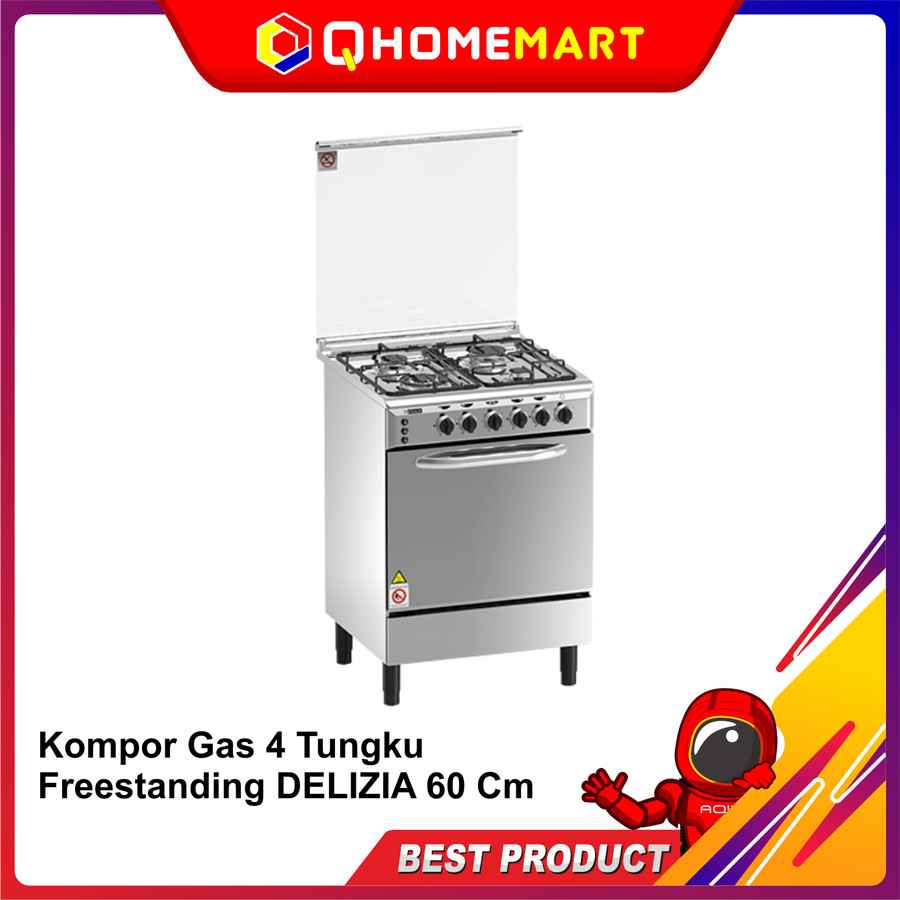 Kompor Gas 4 Tungku Freestanding DELIZIA