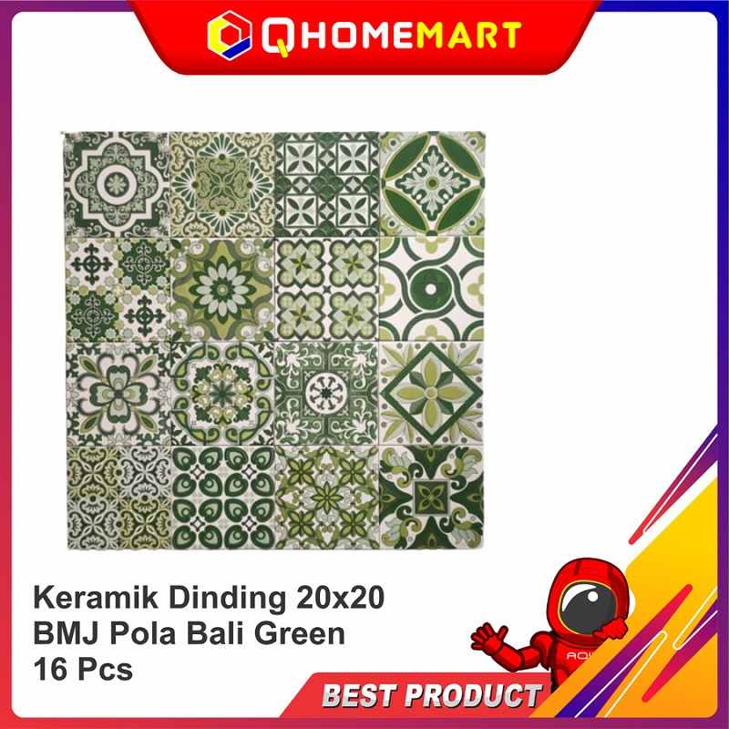  Pola Bali Green bunga