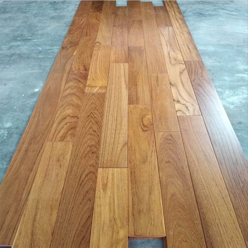 contoh lantai parket dengan kayu solid