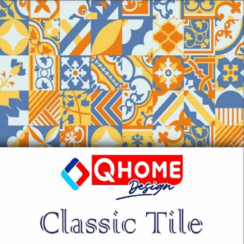 motif bunga biru kuning
