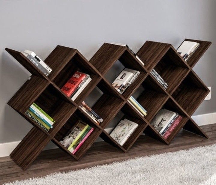 model rak buku modern 