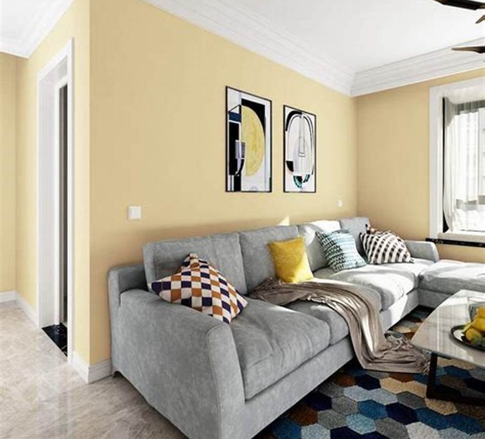 warna ruang tamu cream modern