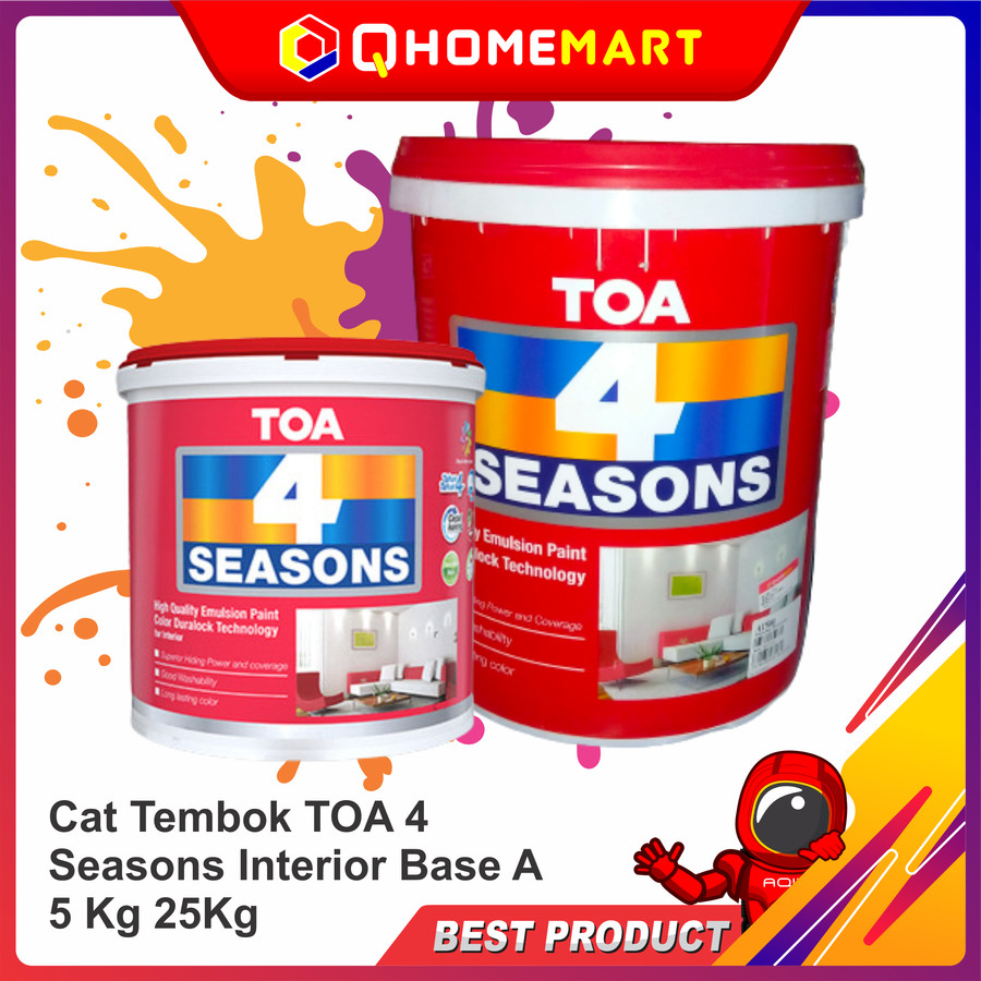 Cat Tembok TOA 4 Seasons Interior Base A 5 Kg