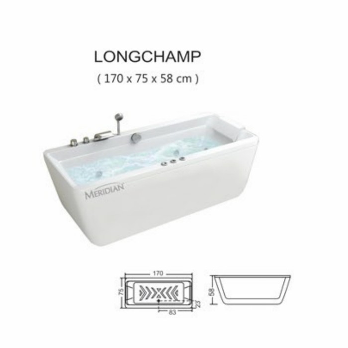 Bathtub longcamp series meridian