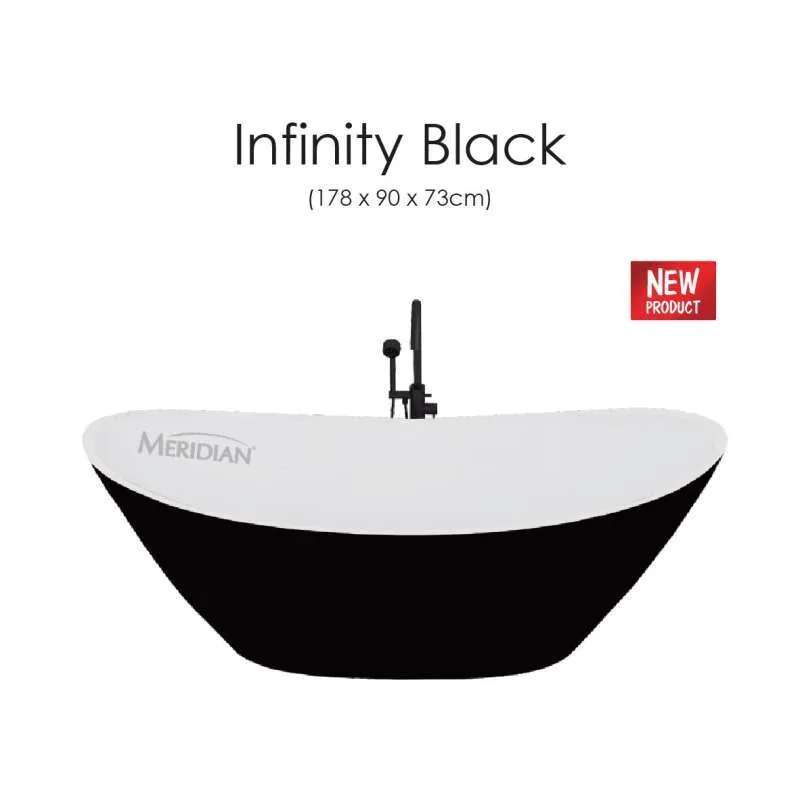infinity bathtub meridian black