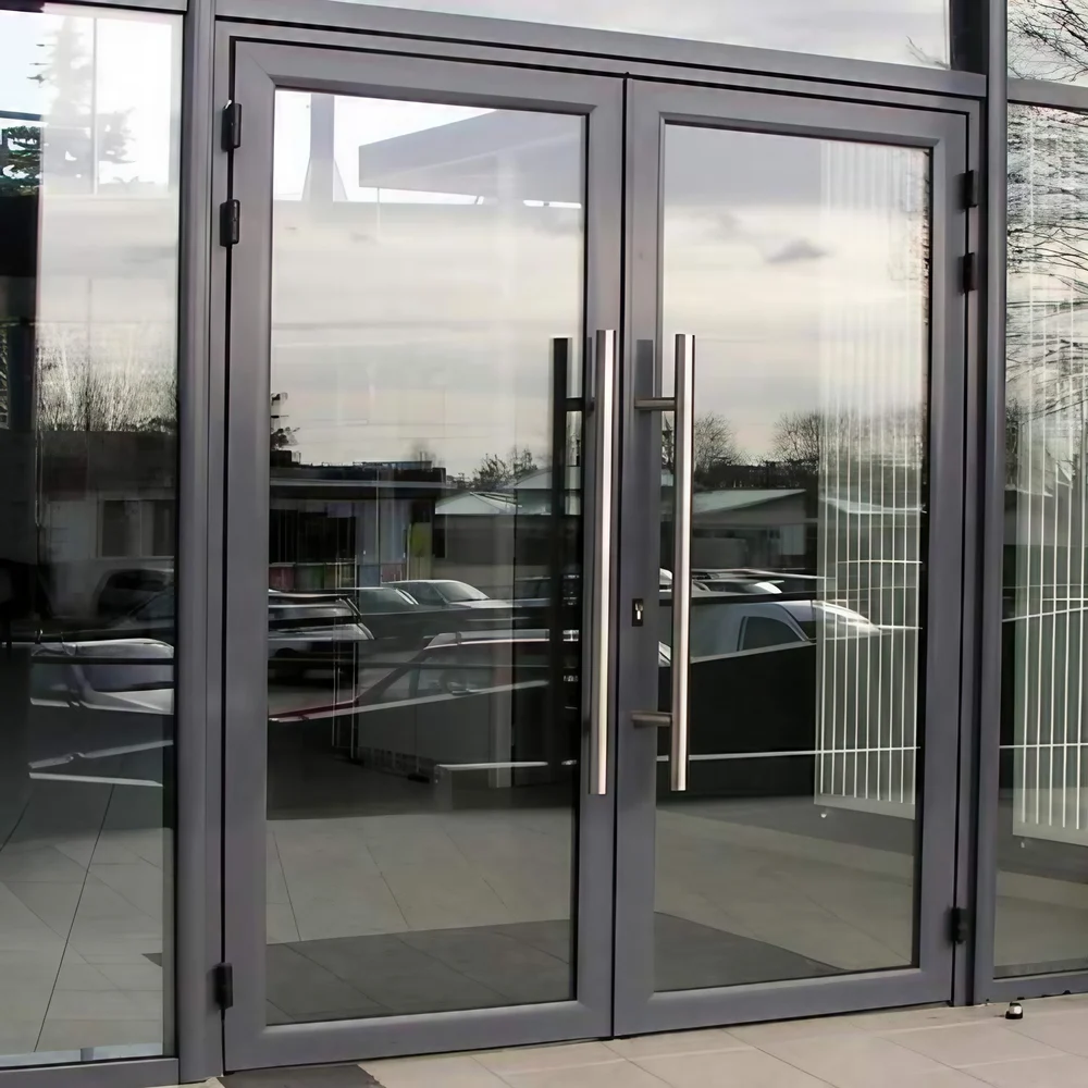 model pintu aluminium warna hitam
