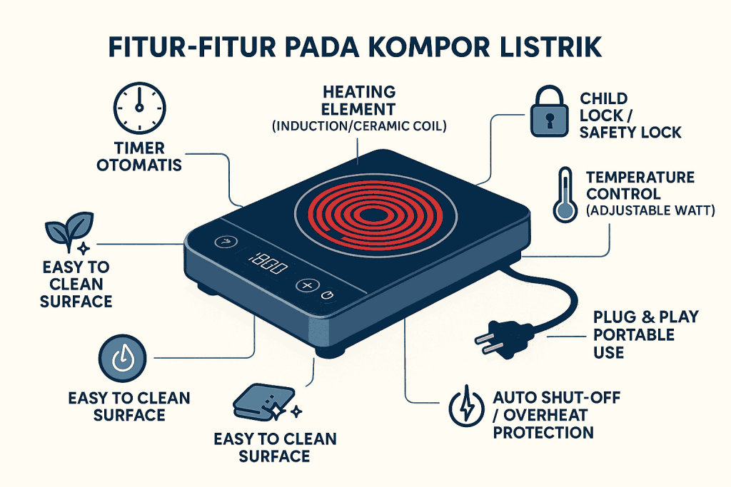 fitur kompor listrik 