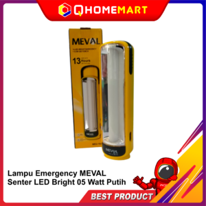 Lampu Emergency MEVAL Senter LED Bright 05 Watt Putih