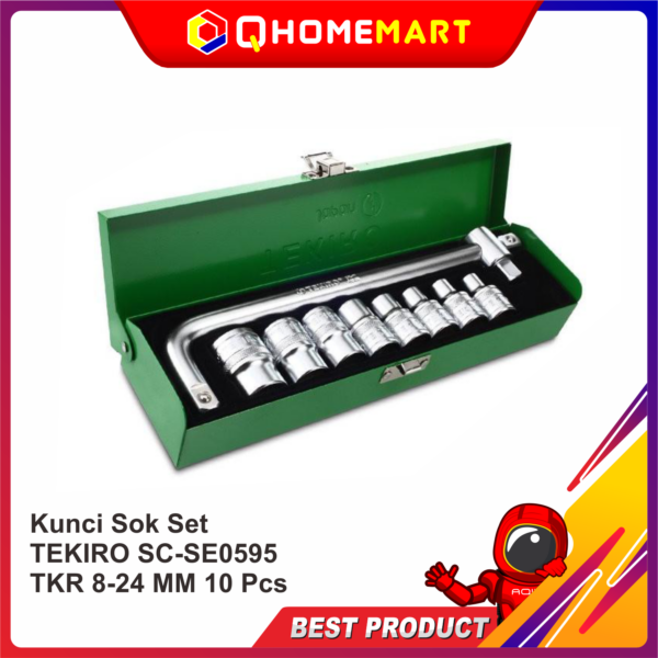 Kunci Sok Set TEKIRO SC-SE0595 TKR 8-24 MM 10 Pcs