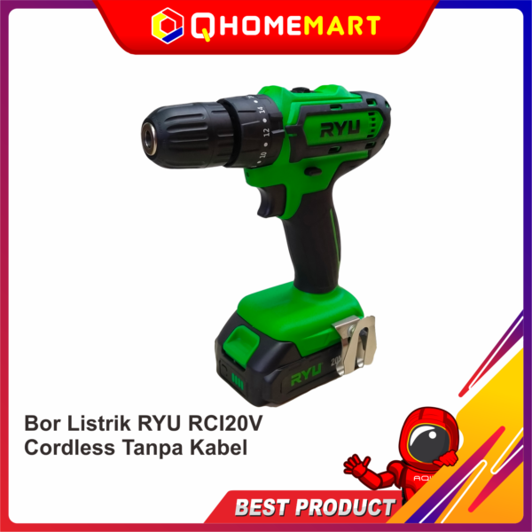 Bor Listrik RYU RCI20V Cordless Tanpa Kabel