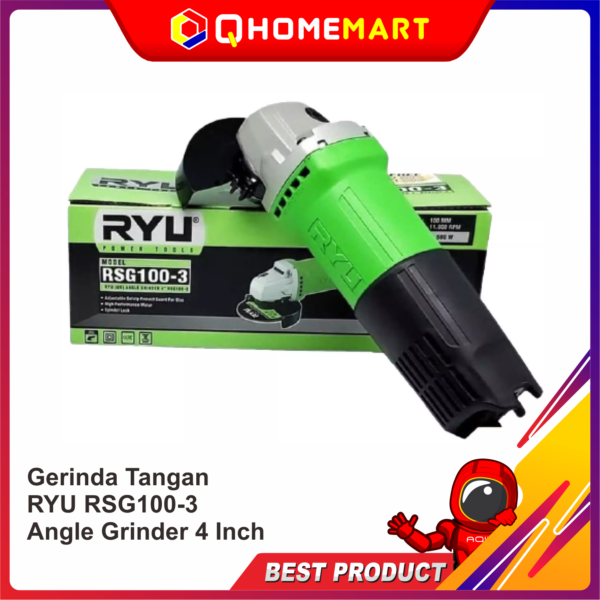 Gerinda Tangan RYU RSG100-3 Angle Grinder 4 Inch