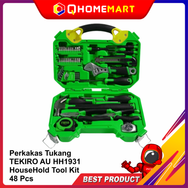 Perkakas Tukang TEKIRO AU HH1931 HouseHold Tool Kit 48 Pcs