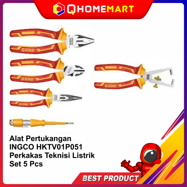 Alat Pertukangan INGCO HKTV01P051 Perkakas Teknisi Listrik Set 5 Pcs