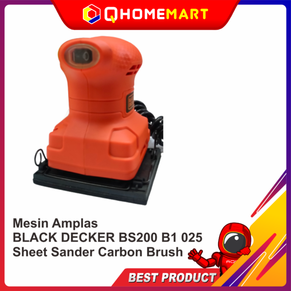 Mesin Amplas BLACK DECKER BS200 B1 025 Sheet Sander Carbon Brush