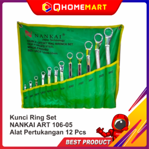 Kunci Ring Set NANKAI ART 106-05 Alat Pertukangan 12 Pcs