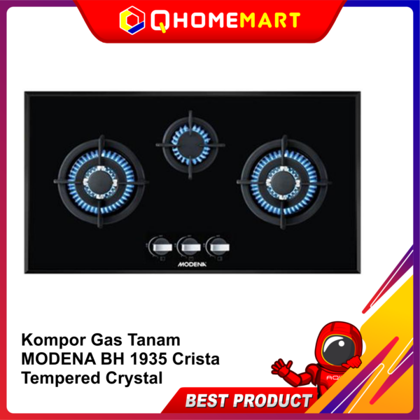 Kompor Gas Tanam MODENA BH 1935 Crista Tempered Crystal