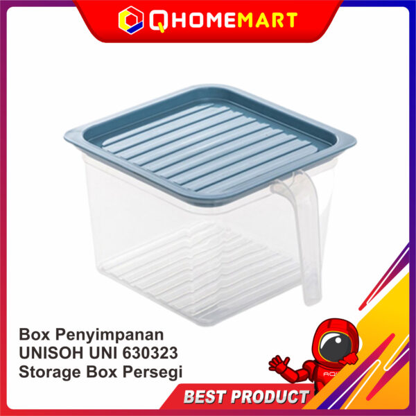 Box Penyimpanan UNISOH UNI 630323 Storage Box Persegi - Biru Muda