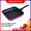 Grill Pan KIRIN Ladolado Teflon Pemanggang 26 Cm Non Stick