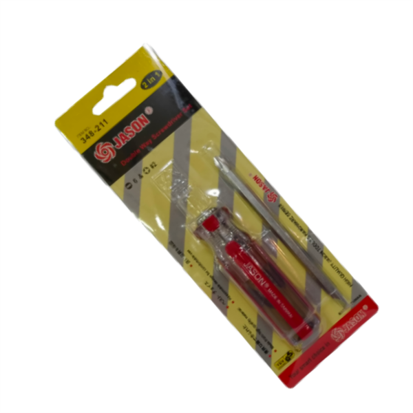 Obeng Set JASON 348 211 Screwdriver Bolak Balik Plus Minus