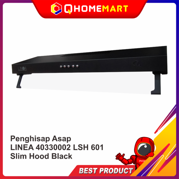 Penghisap Asap LINEA 40330002 LSH 601 Slim Hood Black