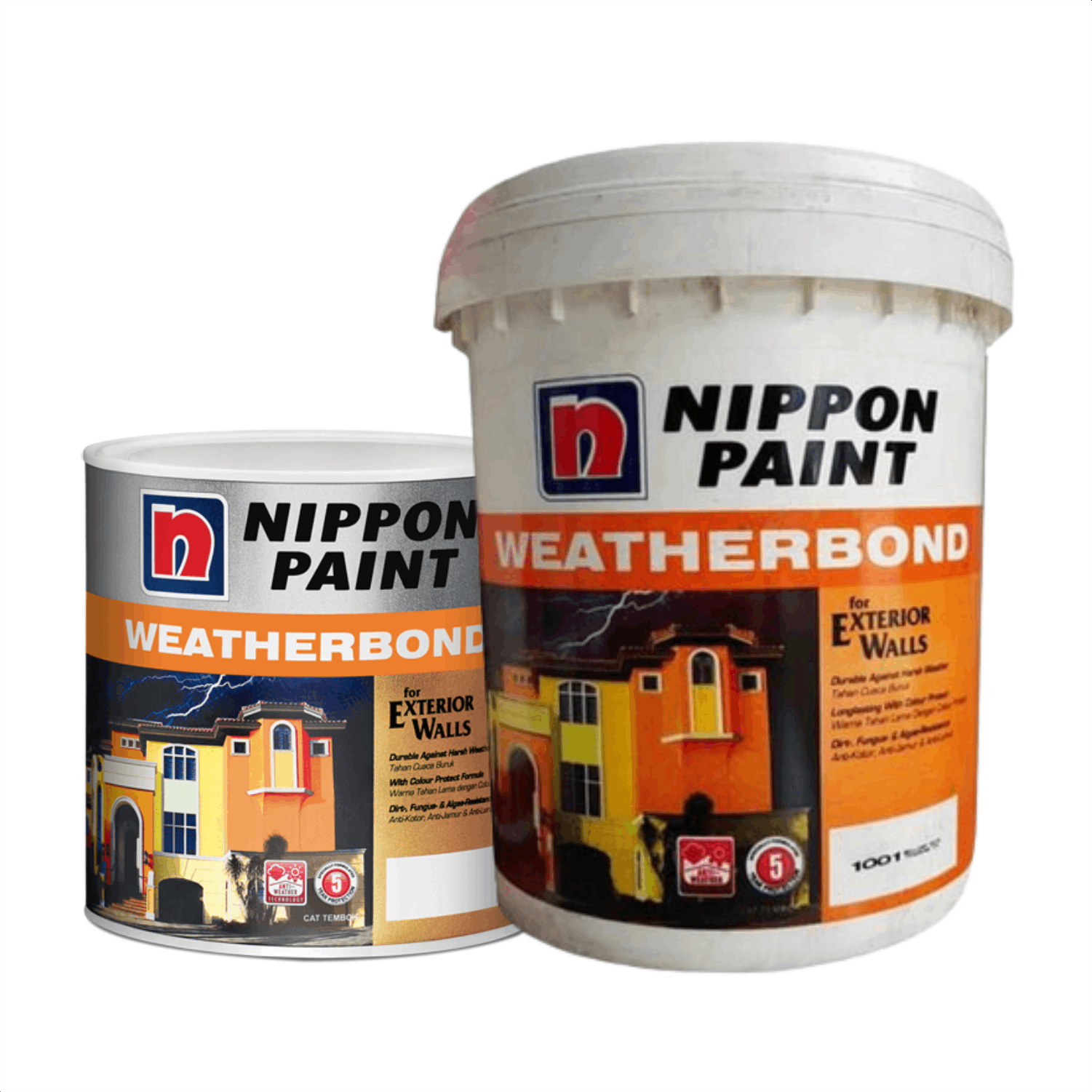 Cat Tembok Eksterior NIPPON PAINT Weatherbond Base Pastel 2.5L 20 Liter