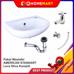 Paket Wastafel AMERICAN STANDART Lava Stiva Komplit