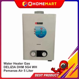 Water Heater Gas DELIZIA DHM 5G4 WH Pemanas Air 5 Liter
