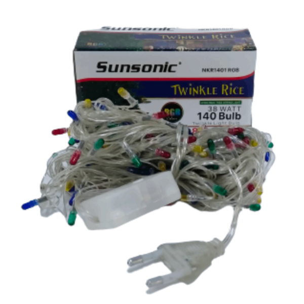 Lampu Tumblr SUNFREE Sunsonic NKR 1401 RGB Twinkle Rice 38 Watt