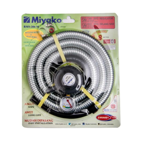 Regulator Kompor Gas MIYAKO RMS 206M Selang Set